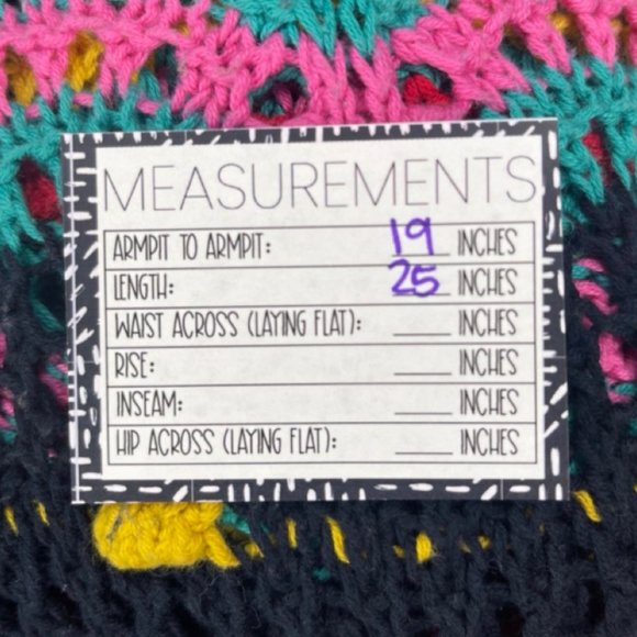 LA SEINE | Reto Multi-color Textured Open Knit Crochet Sweater | Size S - Picture 8 of 9